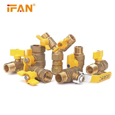 Válvula de gas de latón forjado amarillo