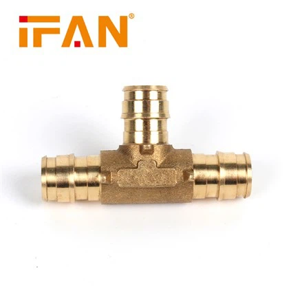Tee de montaje axial de latón IFAN PEX
